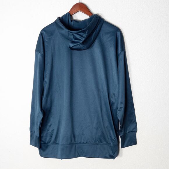 Adidas Aeroready Fleece Hoodie Blue Women’s Size L NWT Minimalist Athleisure - Picture 2 of 10